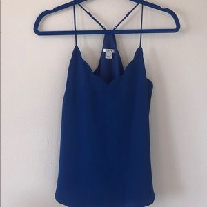 J.crew scalloped edge blue cami size 6